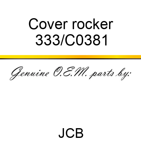 Cover rocker 333/C0381