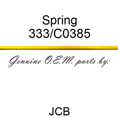 Spring 333/C0385