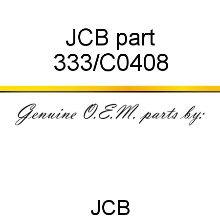 JCB part 333/C0408