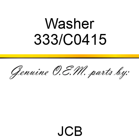 Washer 333/C0415