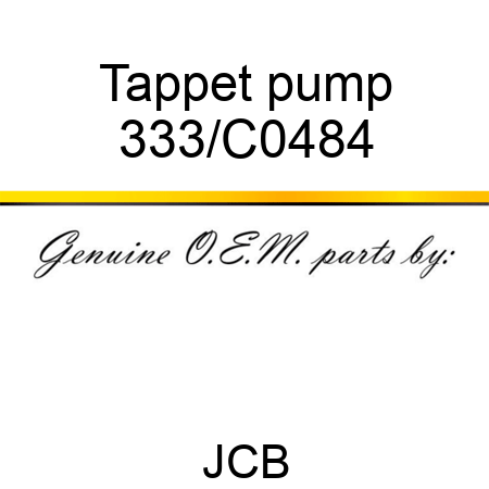 Tappet pump 333/C0484