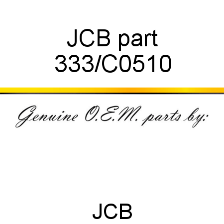 JCB part 333/C0510