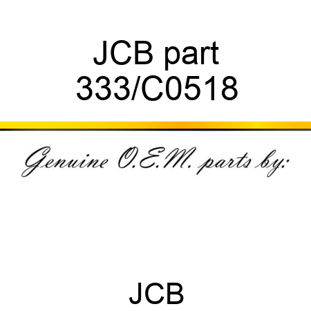 JCB part 333/C0518