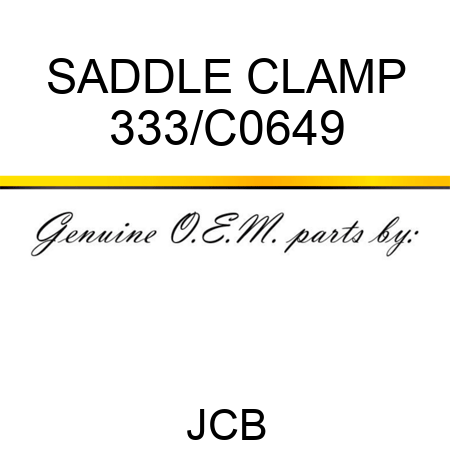 SADDLE CLAMP 333/C0649