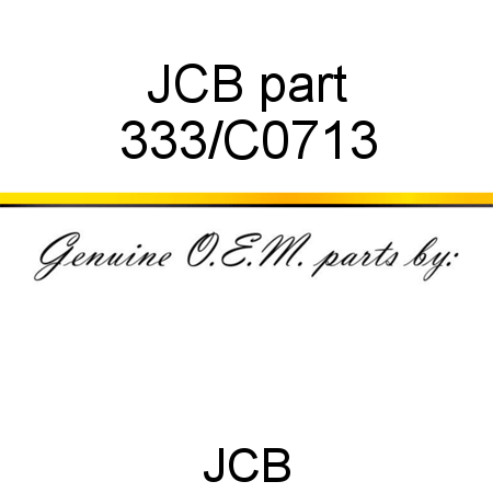 JCB part 333/C0713