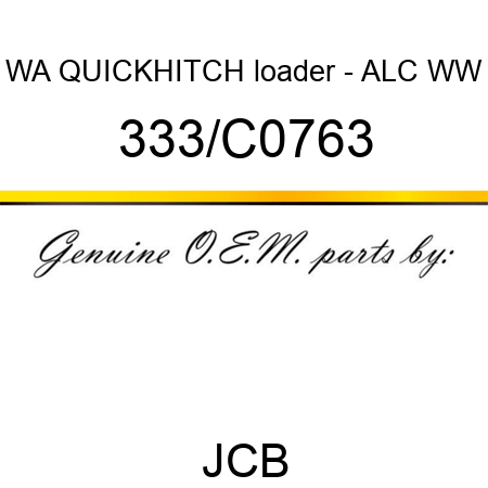 WA QUICKHITCH loader - ALC WW 333/C0763