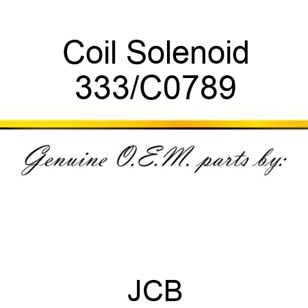 Coil Solenoid 333/C0789