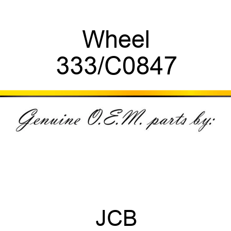 Wheel 333/C0847