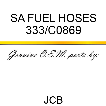 SA FUEL HOSES 333/C0869