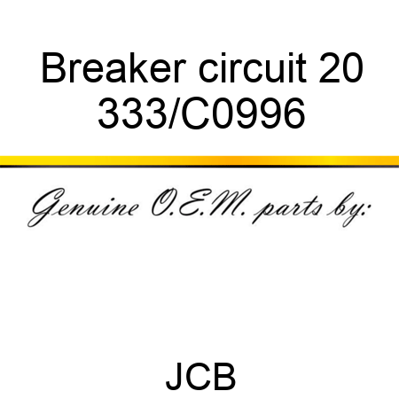 Breaker circuit 20 333/C0996