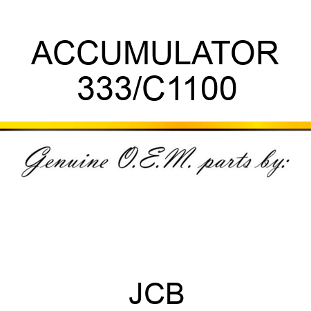 ACCUMULATOR 333/C1100