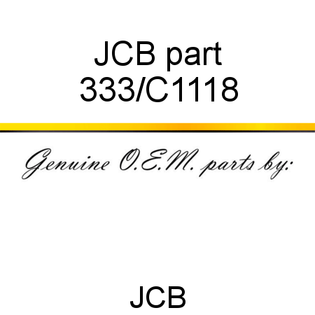 JCB part 333/C1118