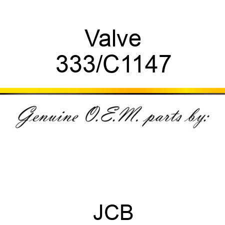 Valve 333/C1147