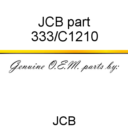 JCB part 333/C1210
