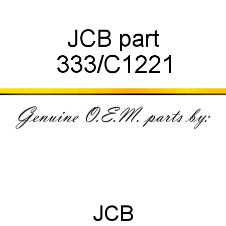 JCB part 333/C1221