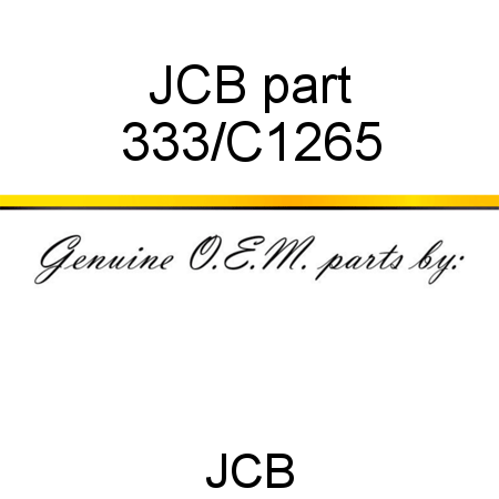 JCB part 333/C1265