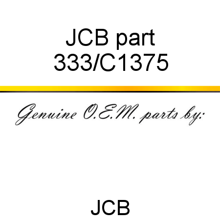 JCB part 333/C1375