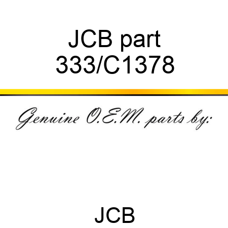 JCB part 333/C1378