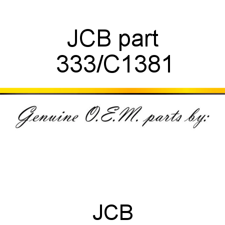 JCB part 333/C1381