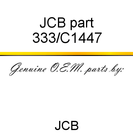 JCB part 333/C1447