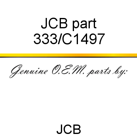 JCB part 333/C1497