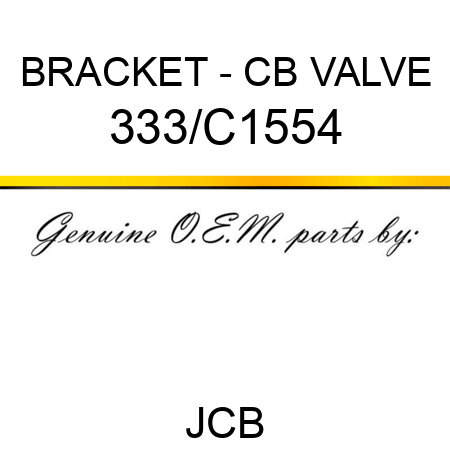 BRACKET - CB VALVE 333/C1554