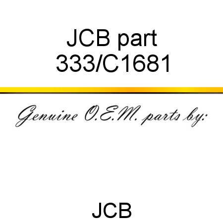 JCB part 333/C1681