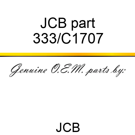 JCB part 333/C1707