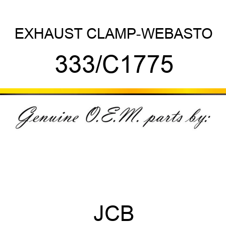 EXHAUST CLAMP-WEBASTO 333/C1775