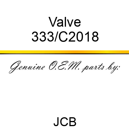 Valve 333/C2018