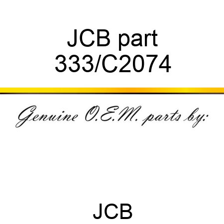 JCB part 333/C2074