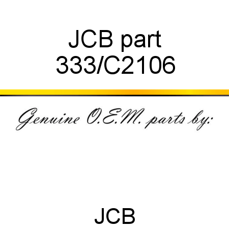 JCB part 333/C2106