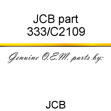 JCB part 333/C2109