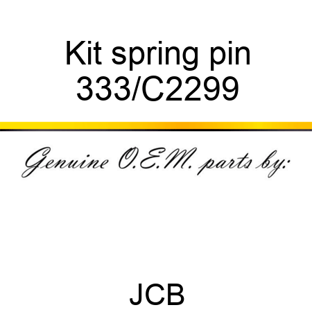 Kit spring pin 333/C2299