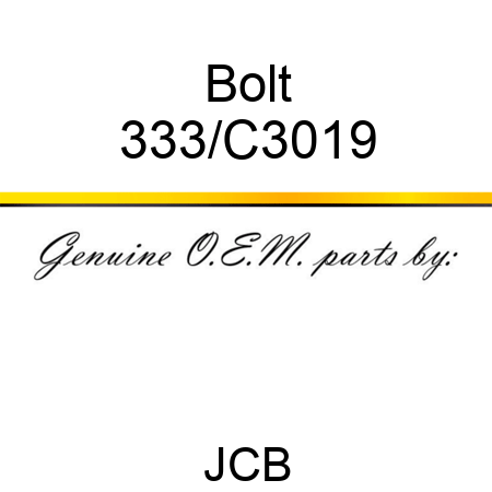 Bolt 333/C3019