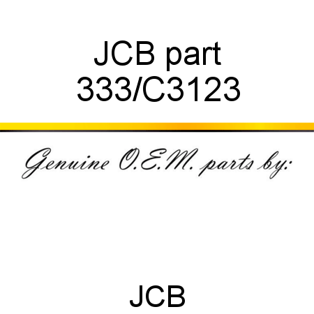 JCB part 333/C3123