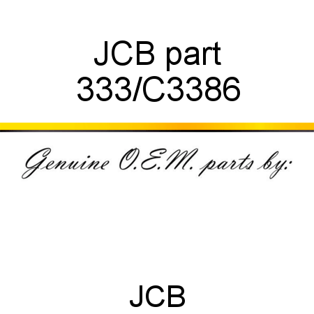 JCB part 333/C3386