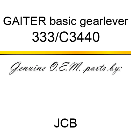 GAITER basic gearlever 333/C3440