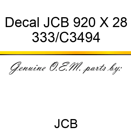 Decal JCB 920 X 28 333/C3494