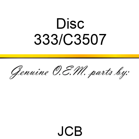 Disc 333/C3507