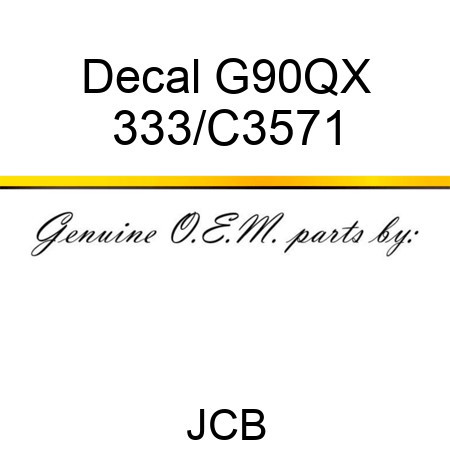 Decal G90QX 333/C3571