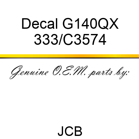 Decal G140QX 333/C3574