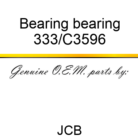 Bearing bearing 333/C3596