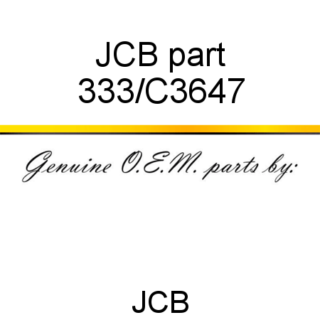 JCB part 333/C3647