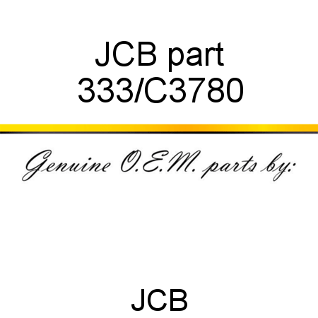 JCB part 333/C3780