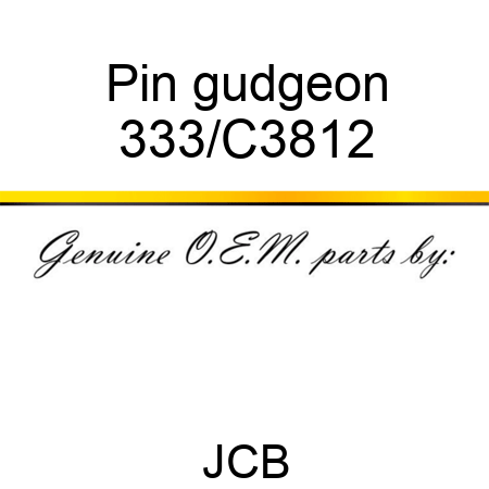 Pin gudgeon 333/C3812