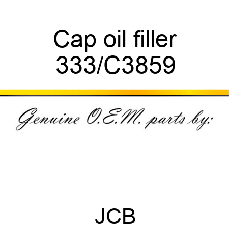Cap oil filler 333/C3859