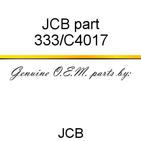 JCB part 333/C4017