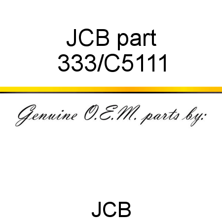 JCB part 333/C5111