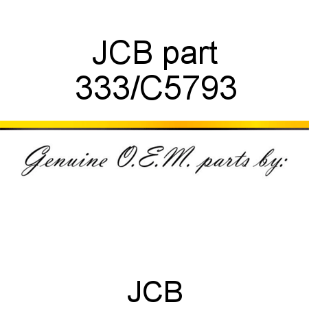 JCB part 333/C5793